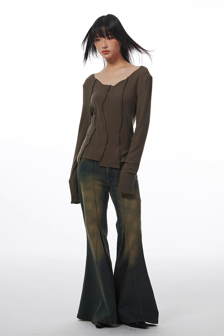 Ribbed Long Sleeve Top