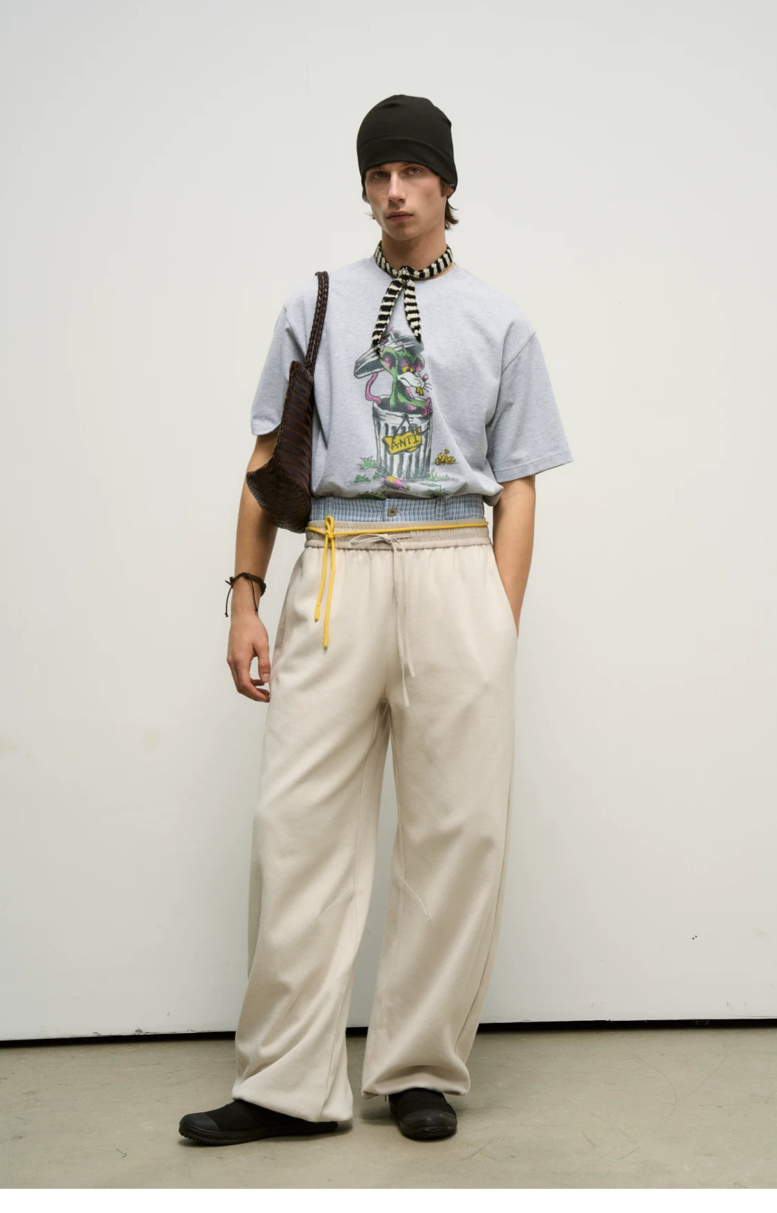 Hybrid Reconstructed Wide-Leg Sweatpants