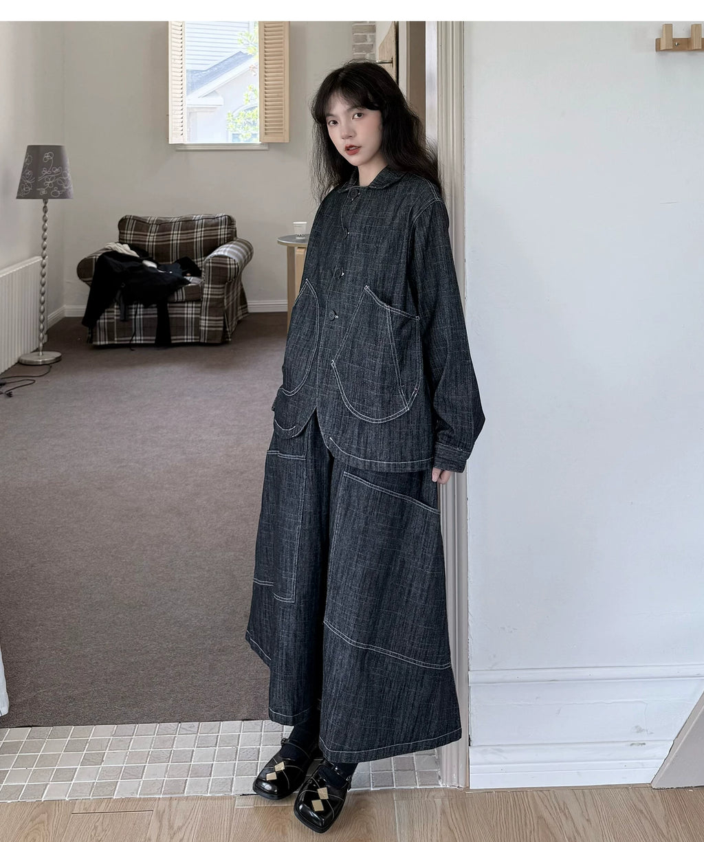 Petal Drift Button-Up Jacket