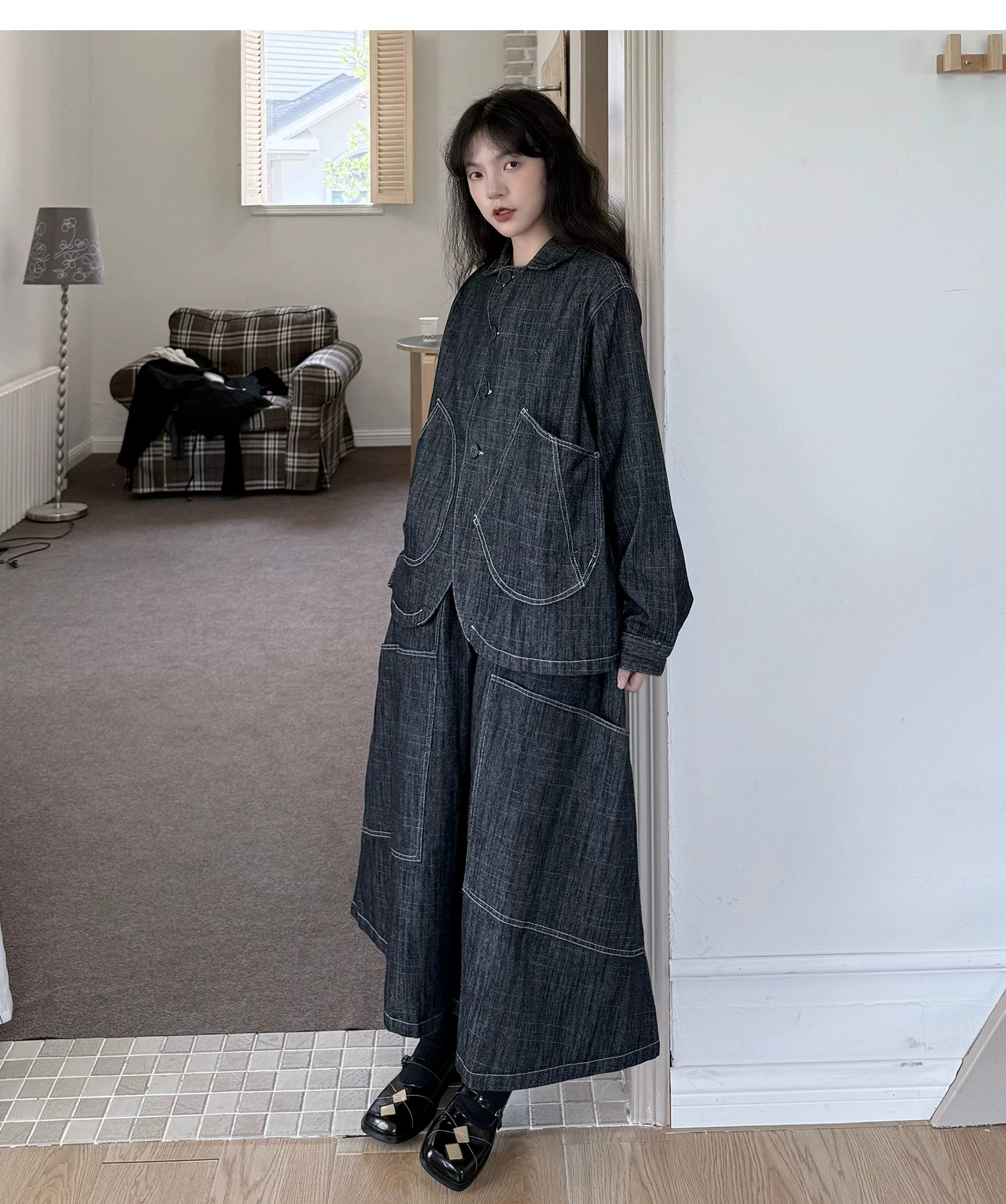 Petal Drift Button-Up Jacket