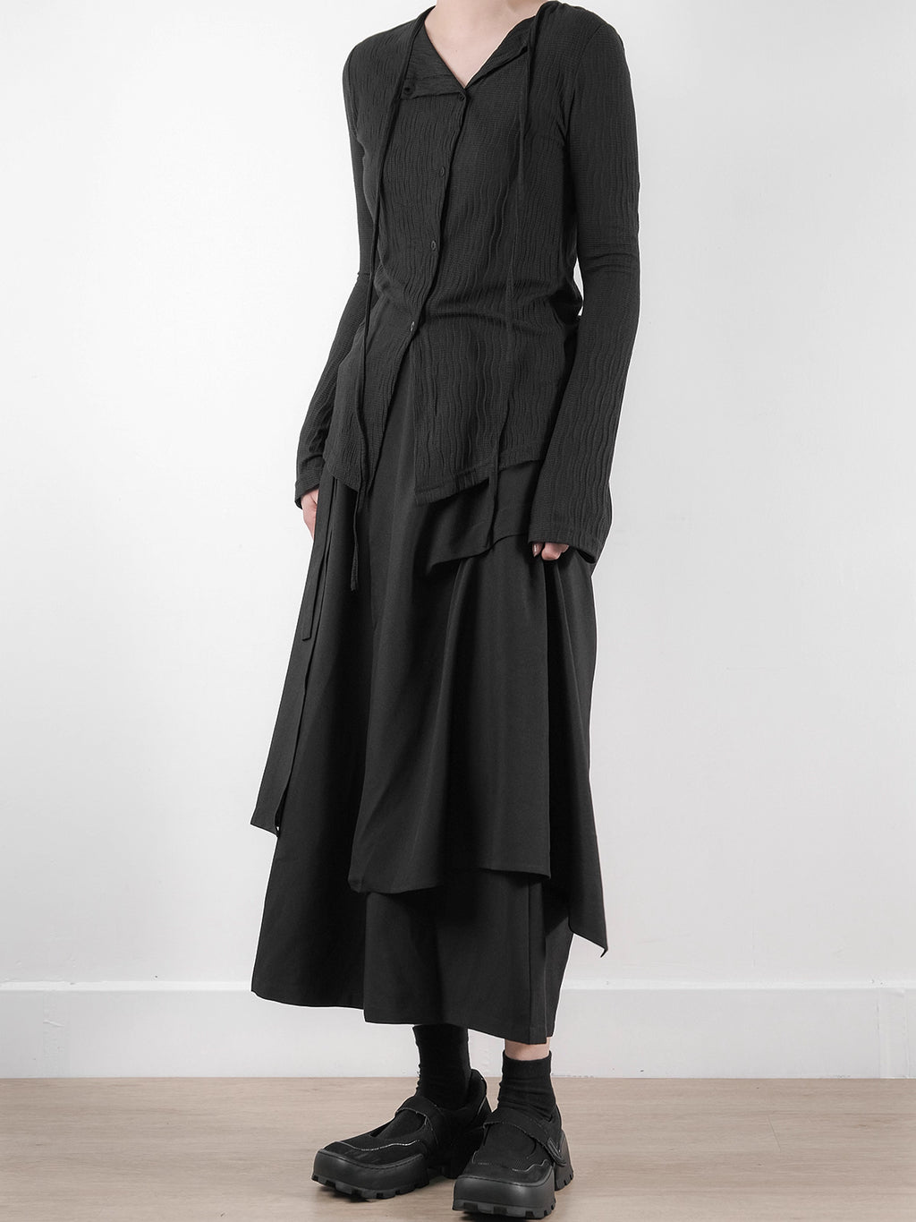 Deconstructed Drape Trouser Skirt