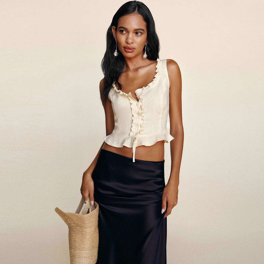 Lettuce Hem Crop Blouse