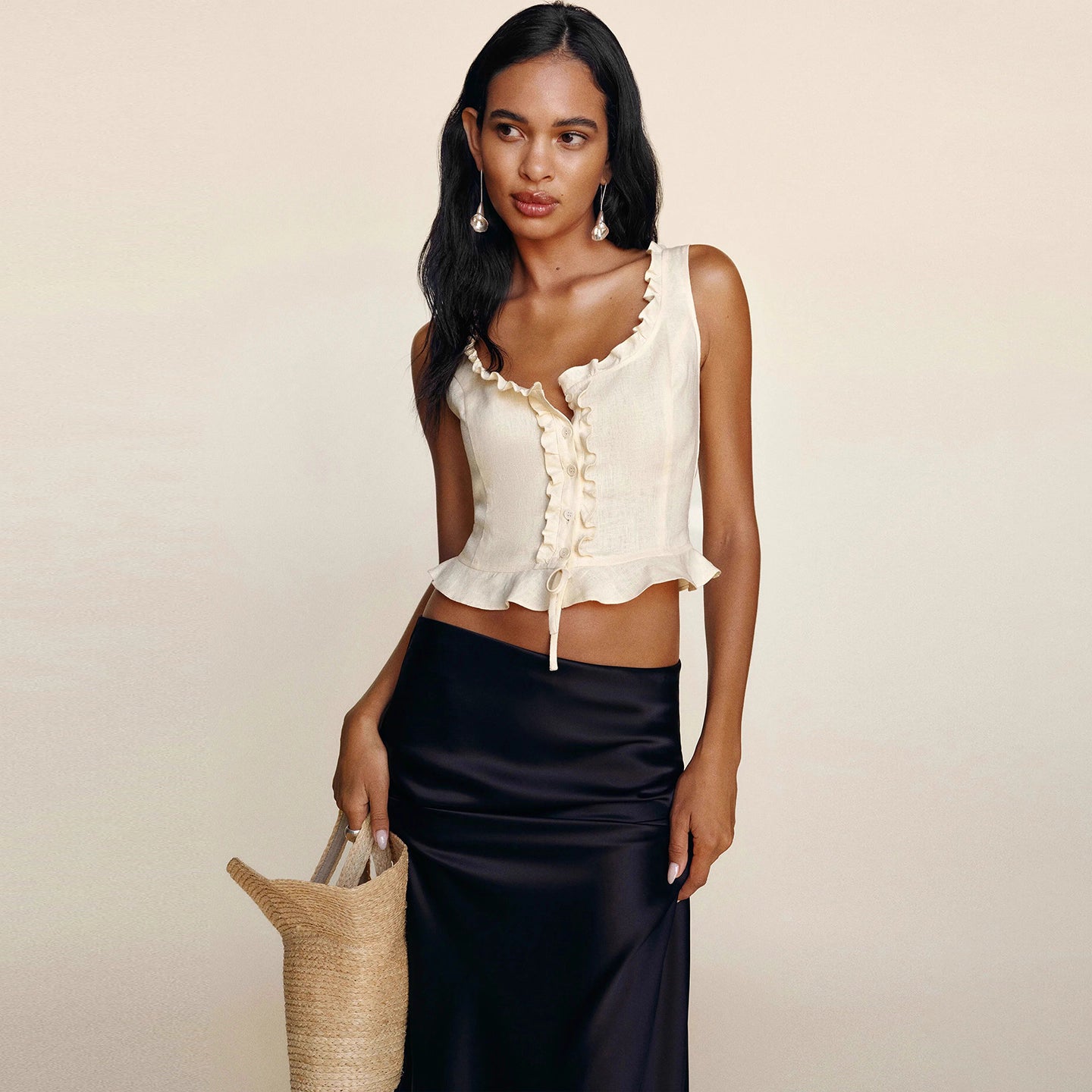 Lettuce Hem Crop Blouse