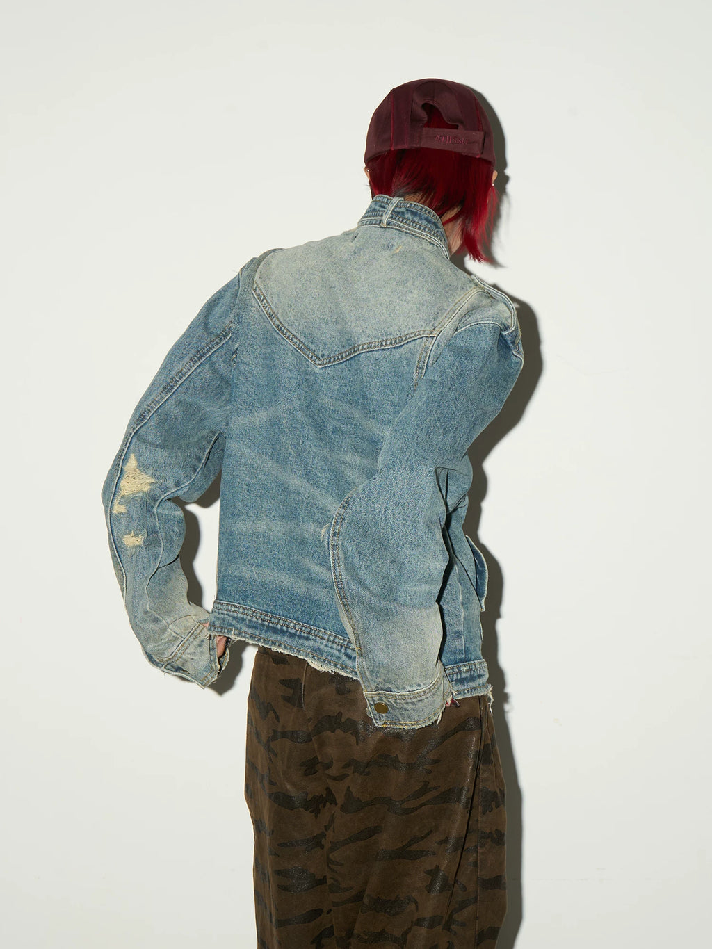 Skewed Epaulette Denim Jacket