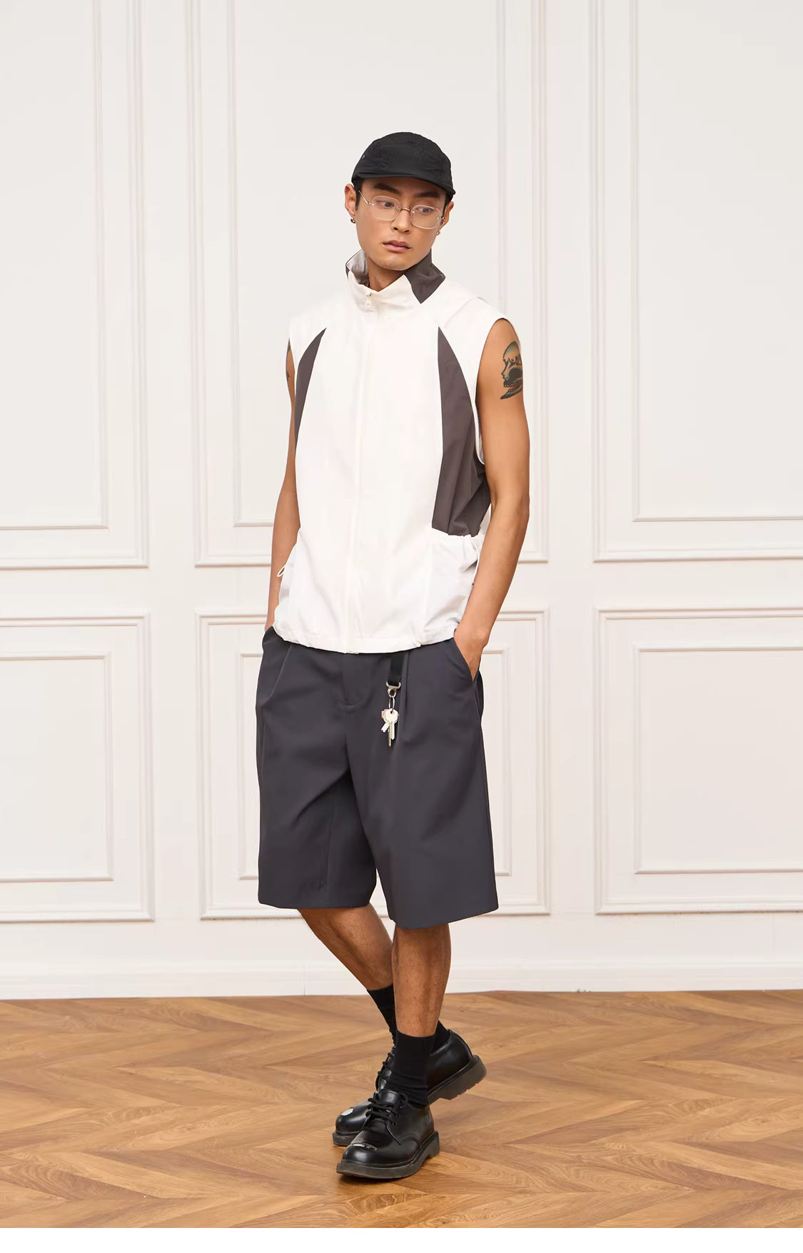 Interval Longline Pleated Suit Shorts