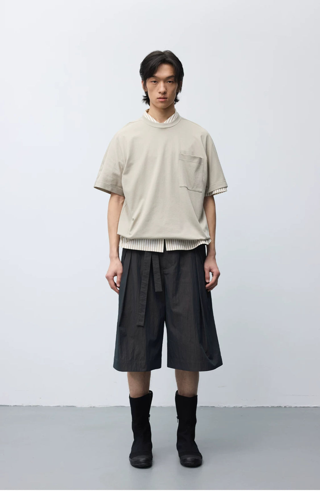 Triacetate Blend Pocket T-Shirt