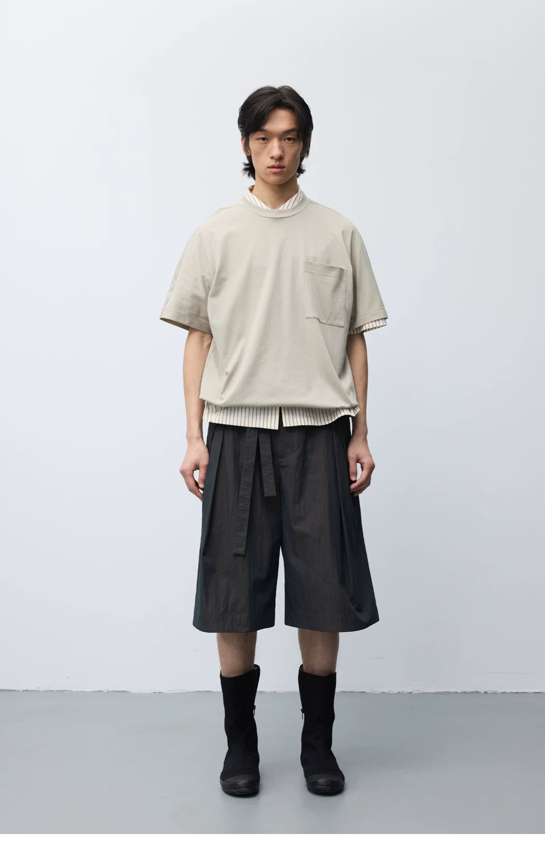 Triacetate Blend Pocket T-Shirt