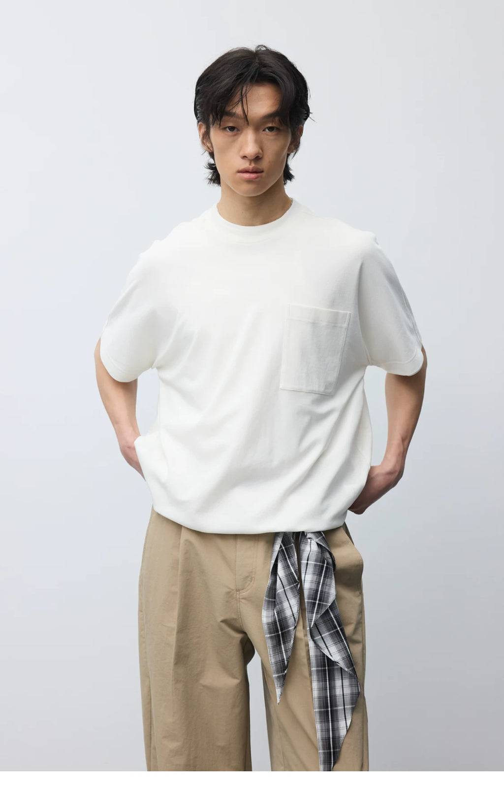 Triacetate Blend Pocket T-Shirt