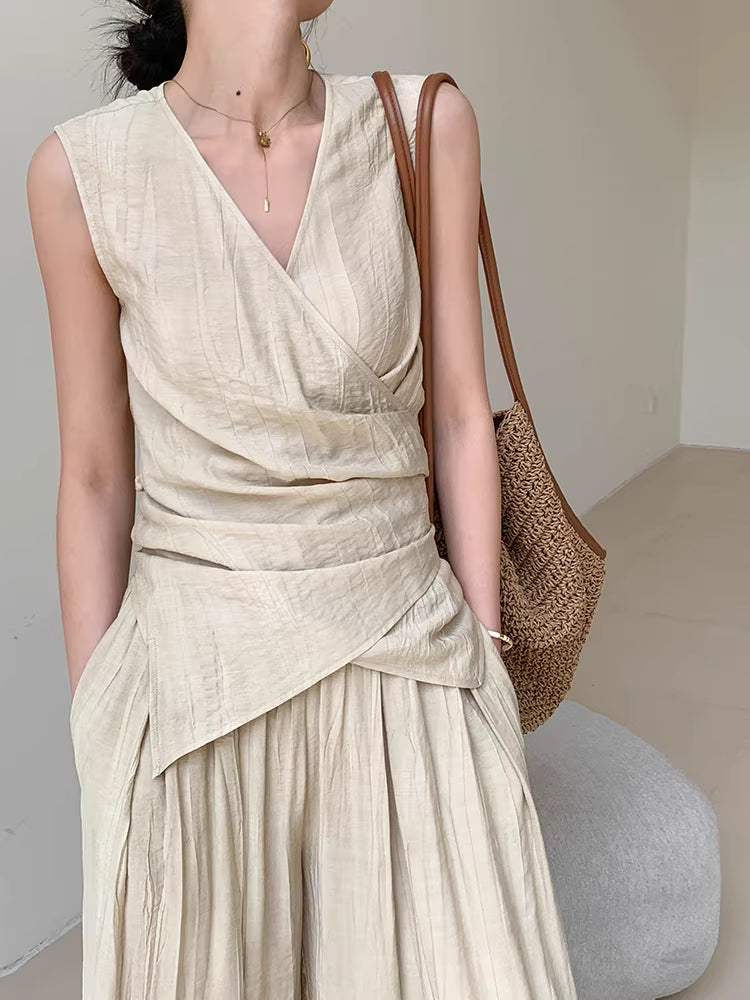 Crinkle-Plissé Wrap Ensemble