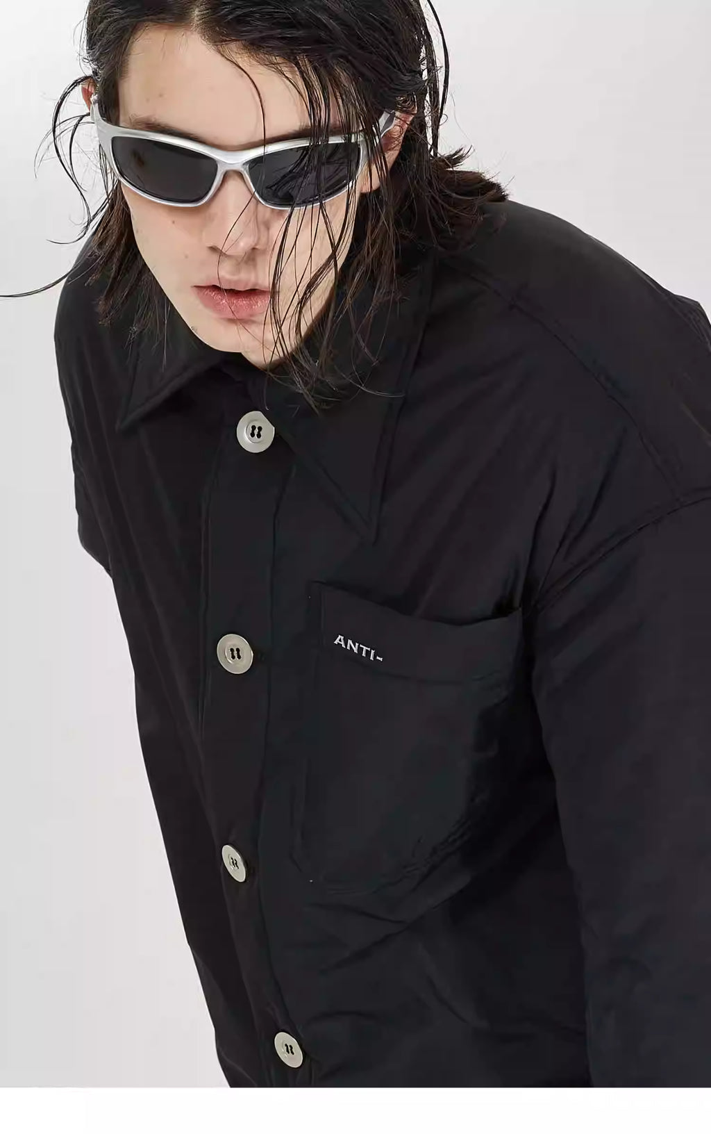 Strobe-Line Staggered Blouson Jacket