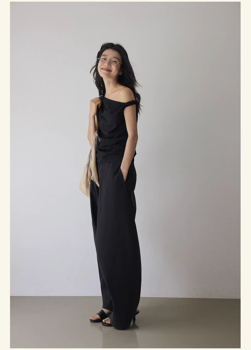 Textured Topography Off-Shoulder Top