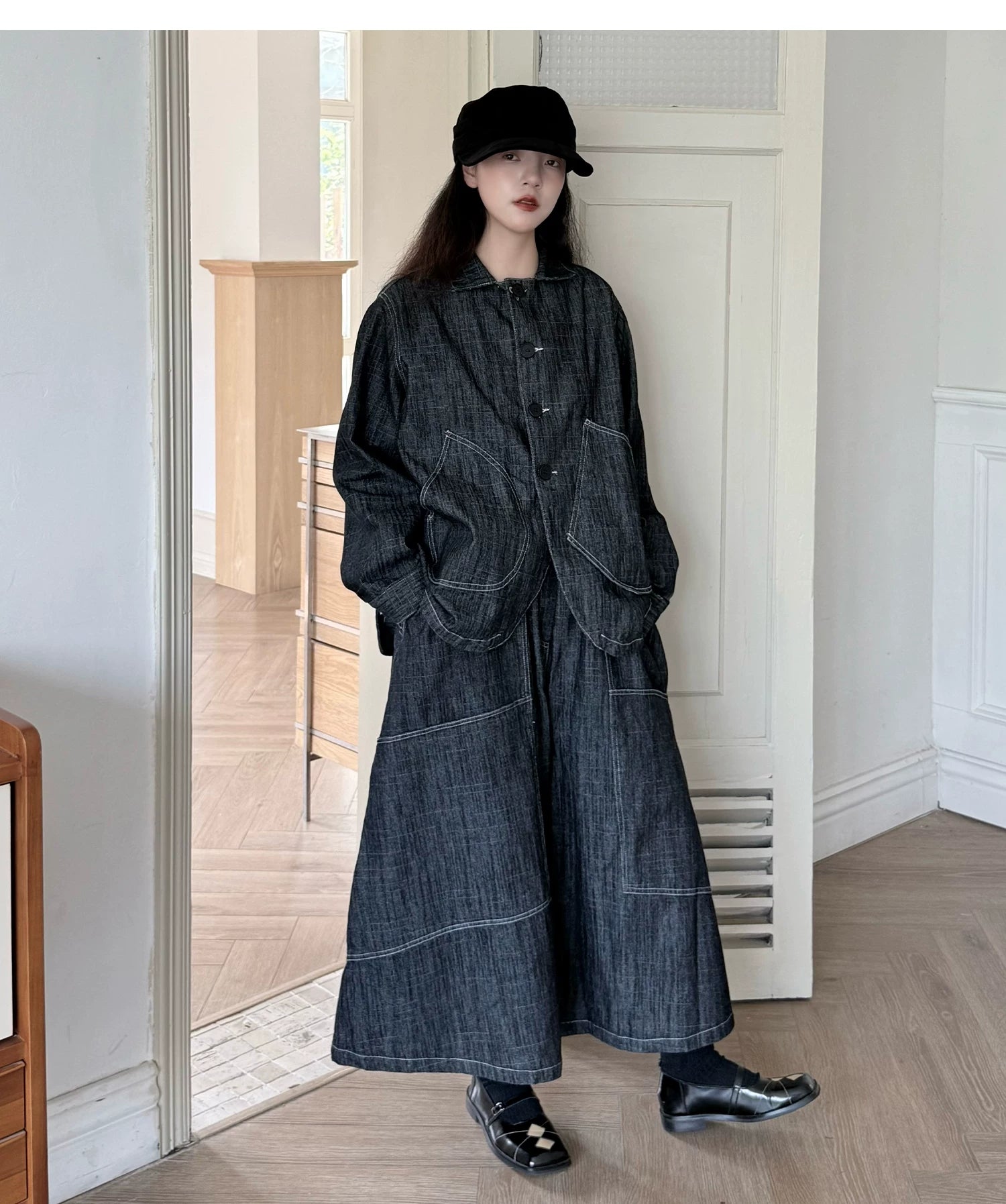 Petal Drift Button-Up Jacket