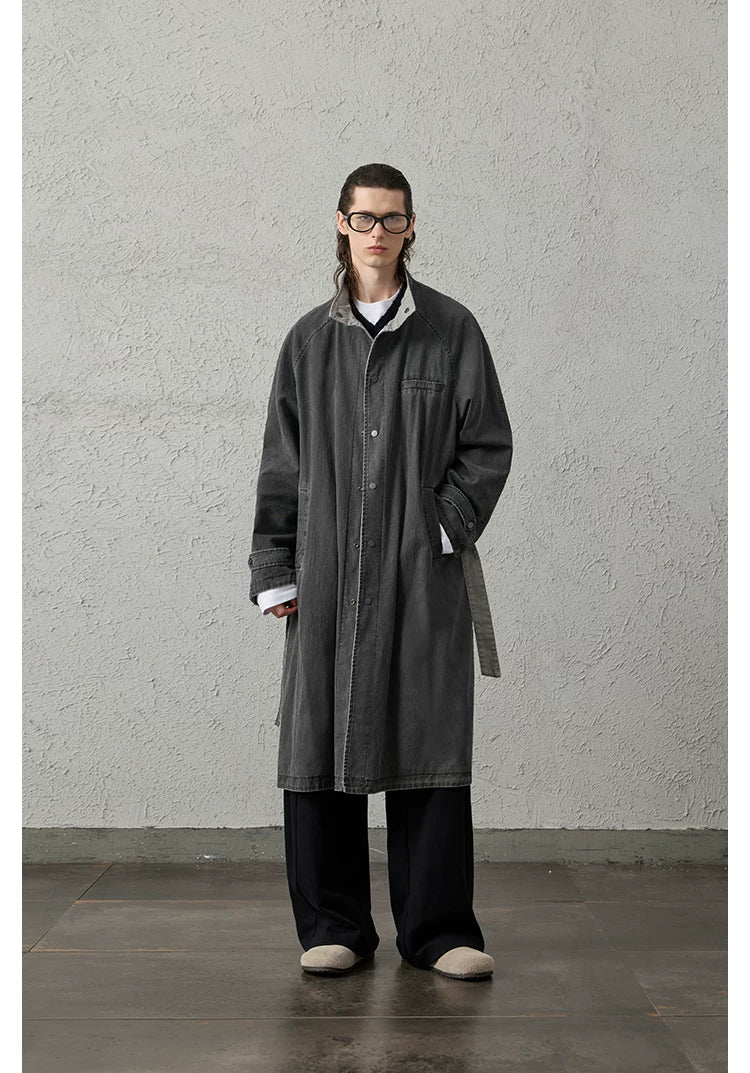 Mineral Wash Reversible Coat Jacket