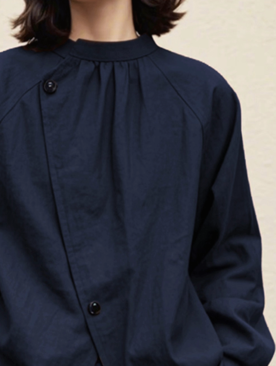 Diagonal Closure Draped Tunic