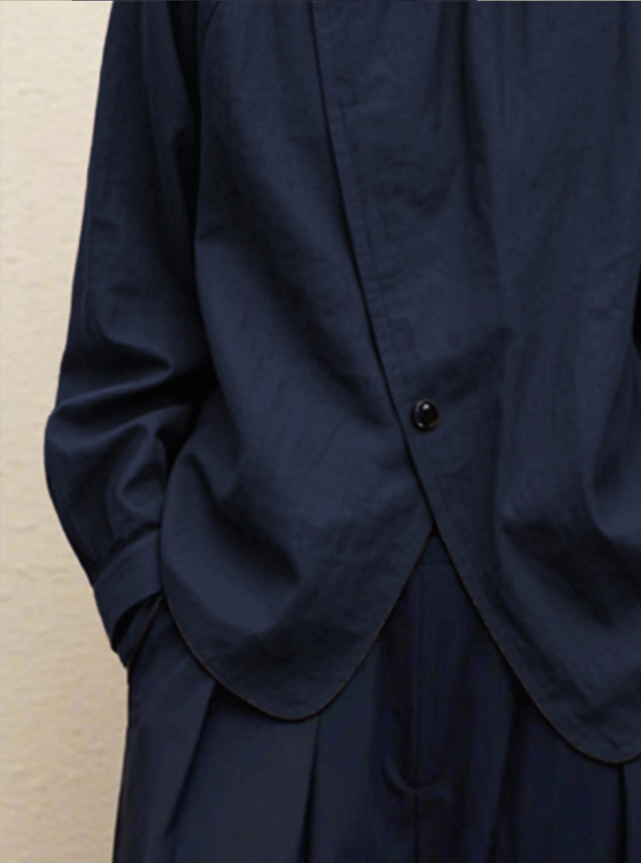 Diagonal Closure Draped Tunic