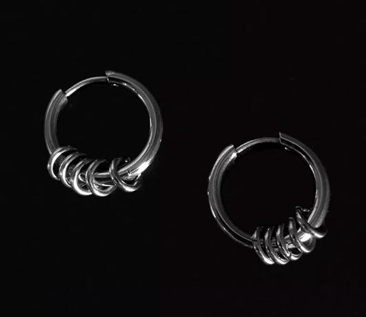 Plural Ring Hoop Earrings