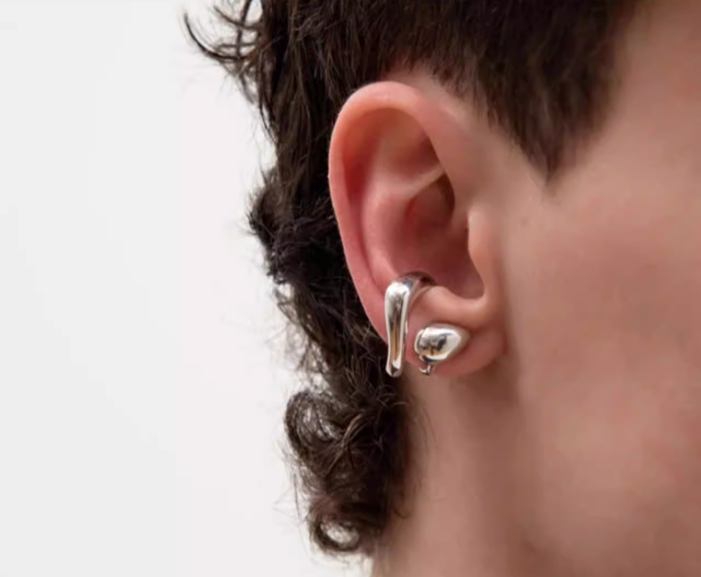 Liquid Metal Ear Cuffs
