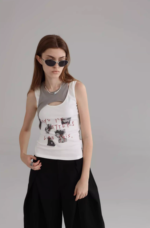 Crossover Cipher Tank Top