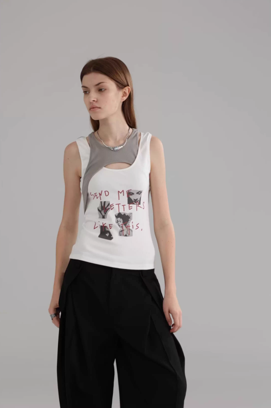 Crossover Cipher Tank Top