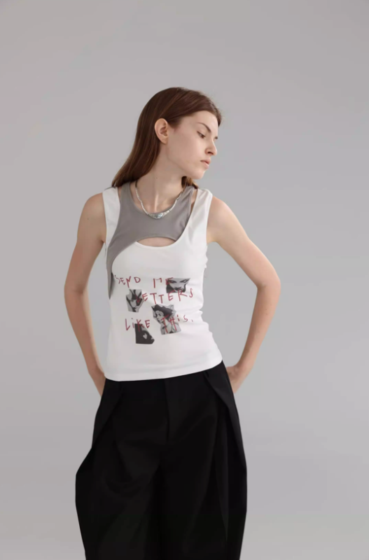 Crossover Cipher Tank Top
