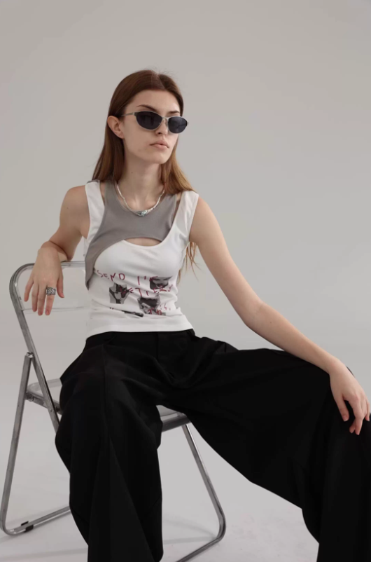 Crossover Cipher Tank Top