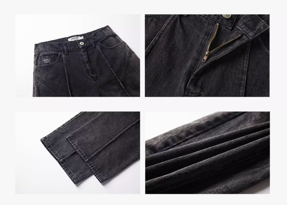 Curvilinear Straight-Leg Denim