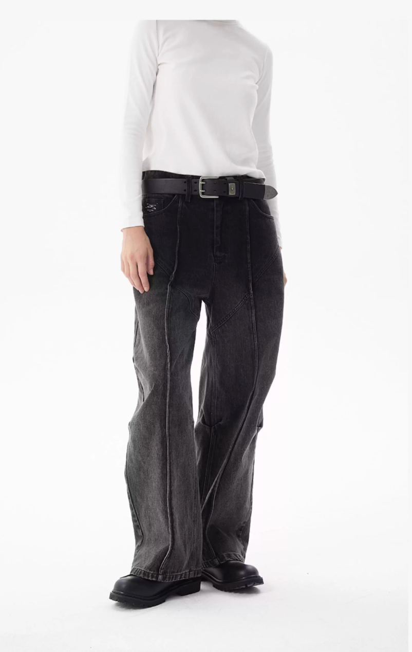 Curvilinear Straight-Leg Denim