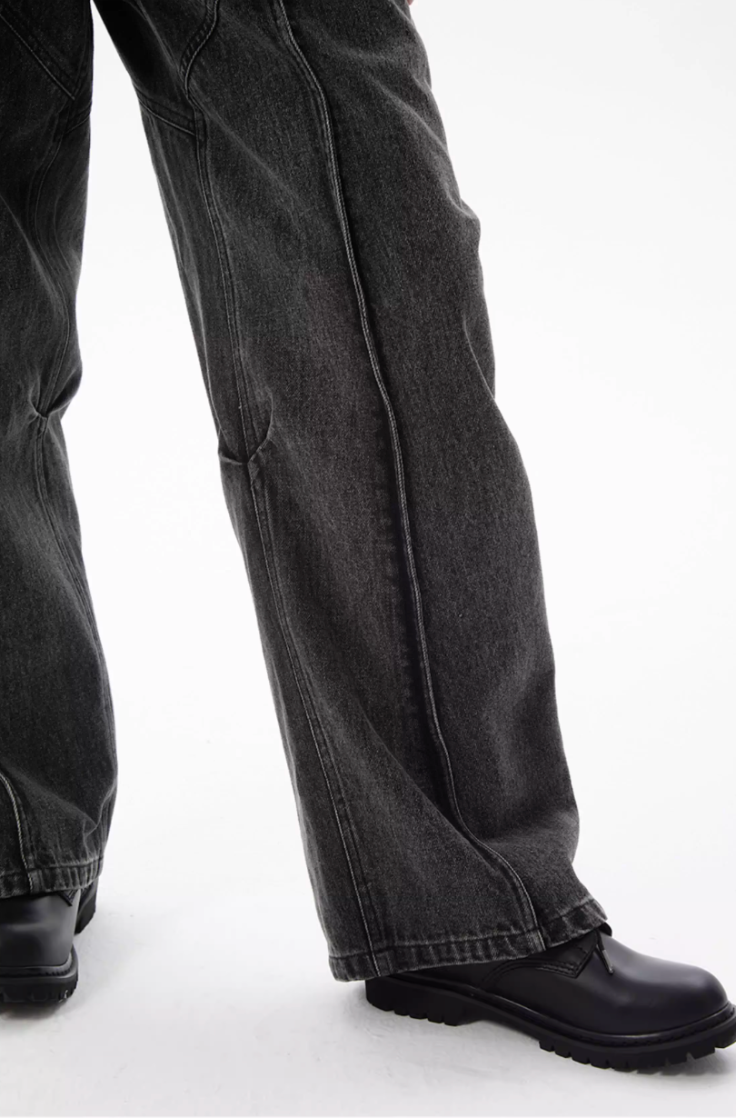 Curvilinear Straight-Leg Denim