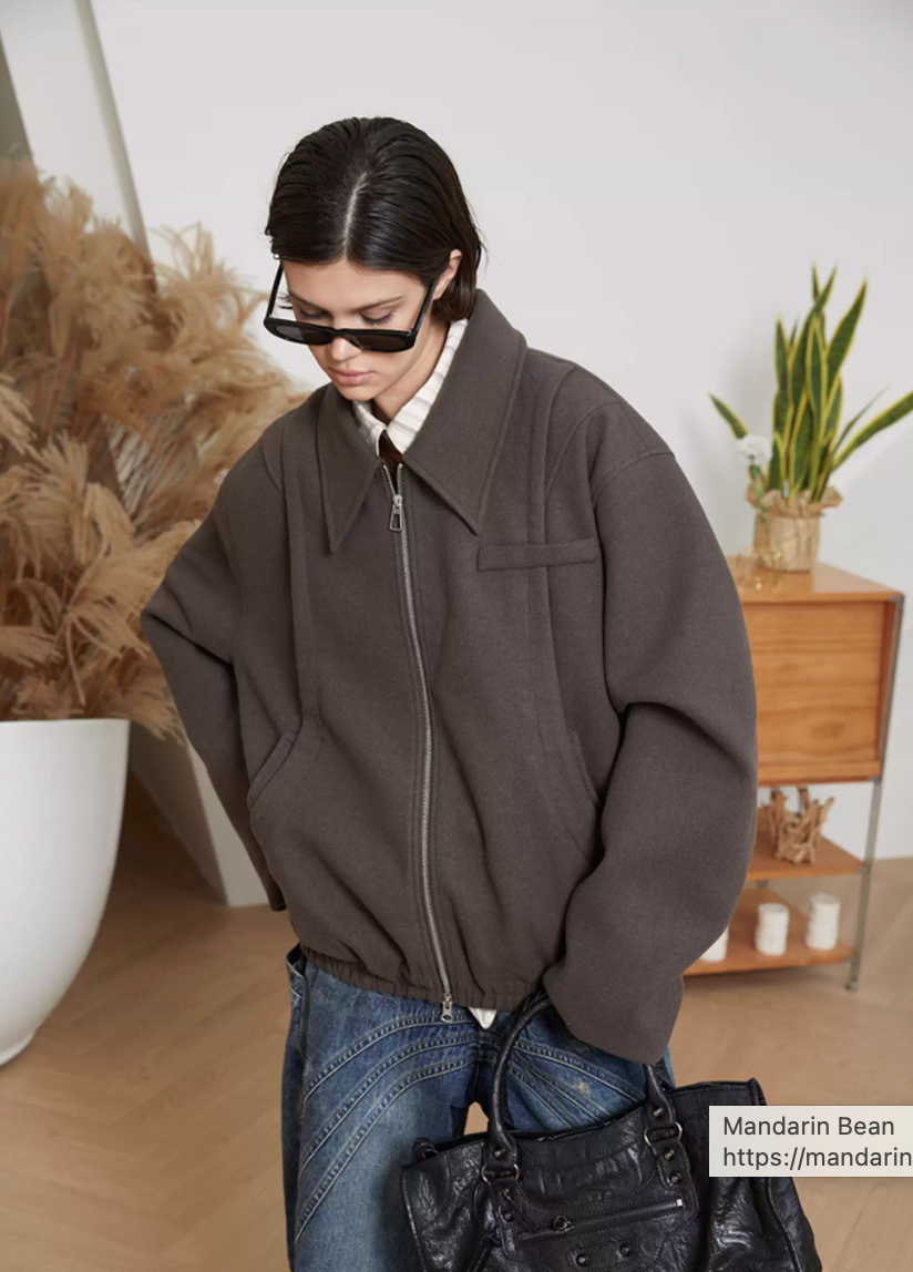 Geometric Flux Blouson Jacket