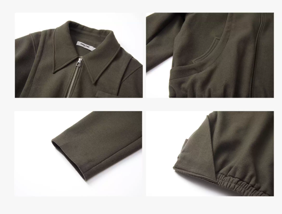 Geometric Flux Blouson Jacket