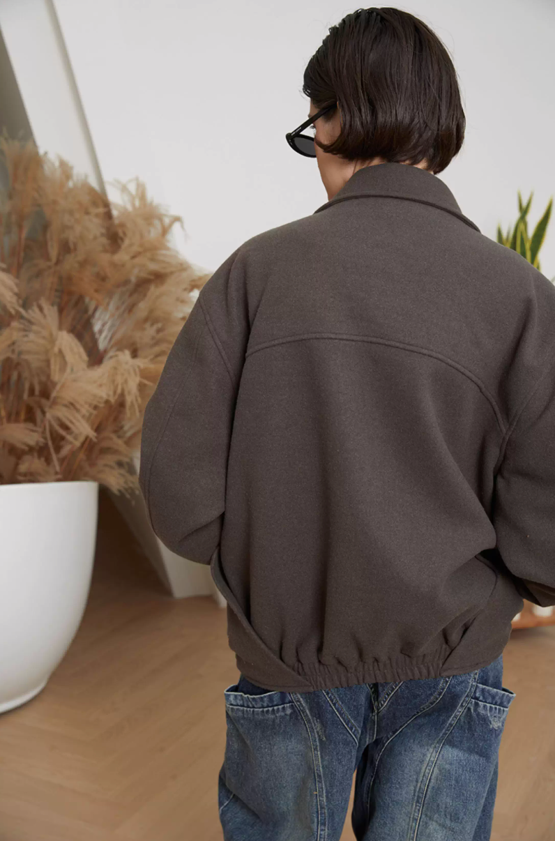 Geometric Flux Blouson Jacket