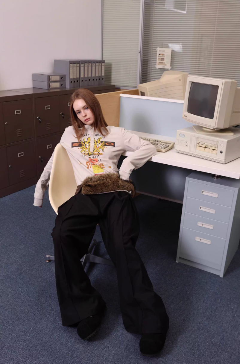 Monolithic Wide-Leg Trousers