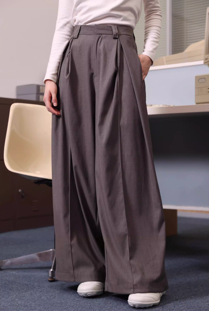 Monolithic Wide-Leg Trousers