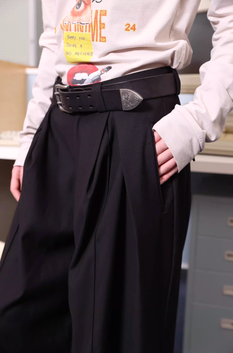 Monolithic Wide-Leg Trousers