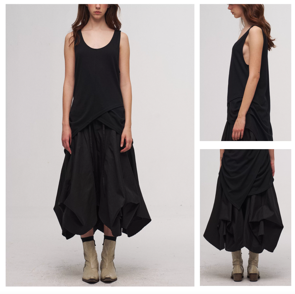 Tulip Skirt in Black Ink