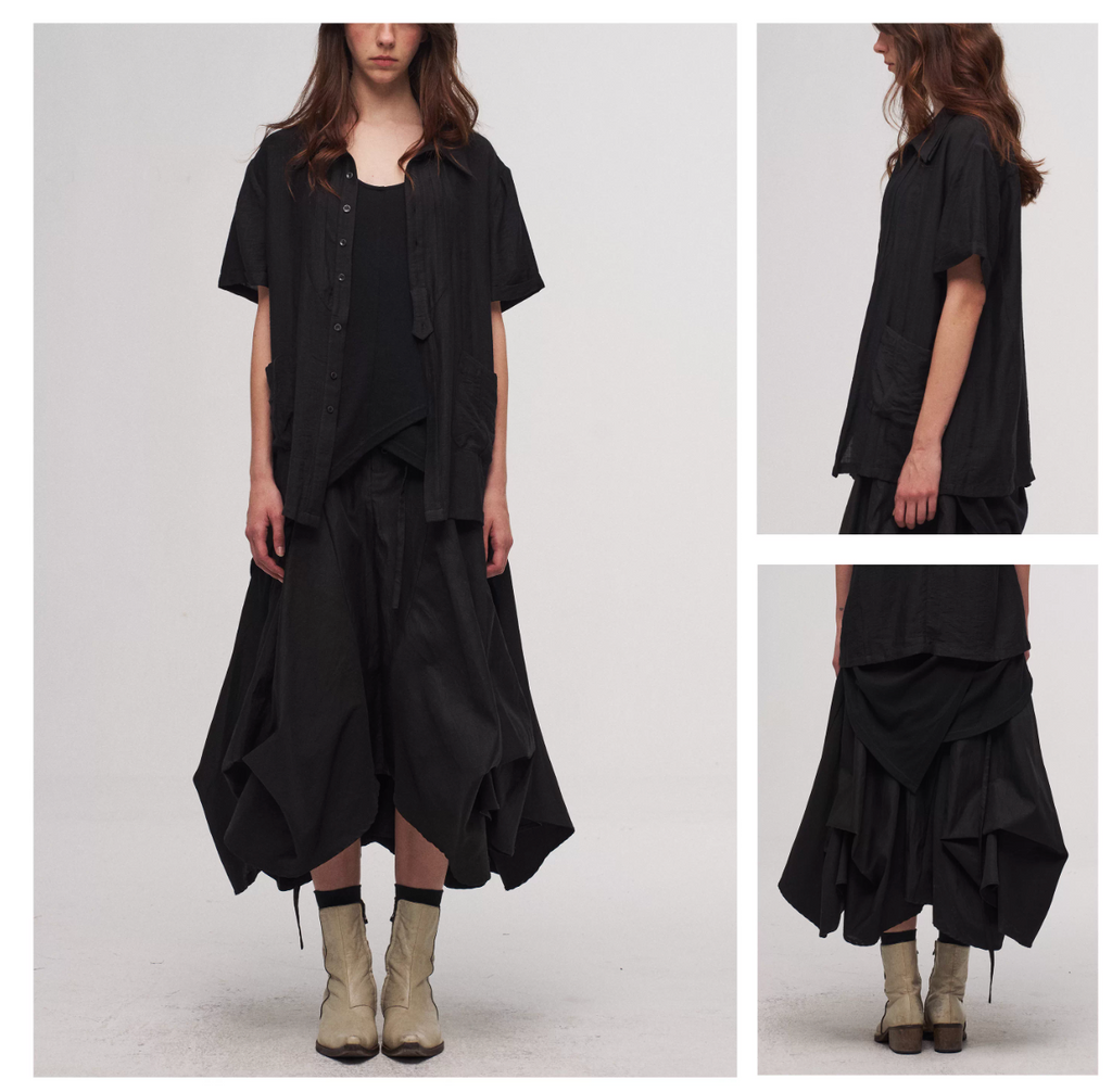 Tulip Skirt in Black Ink