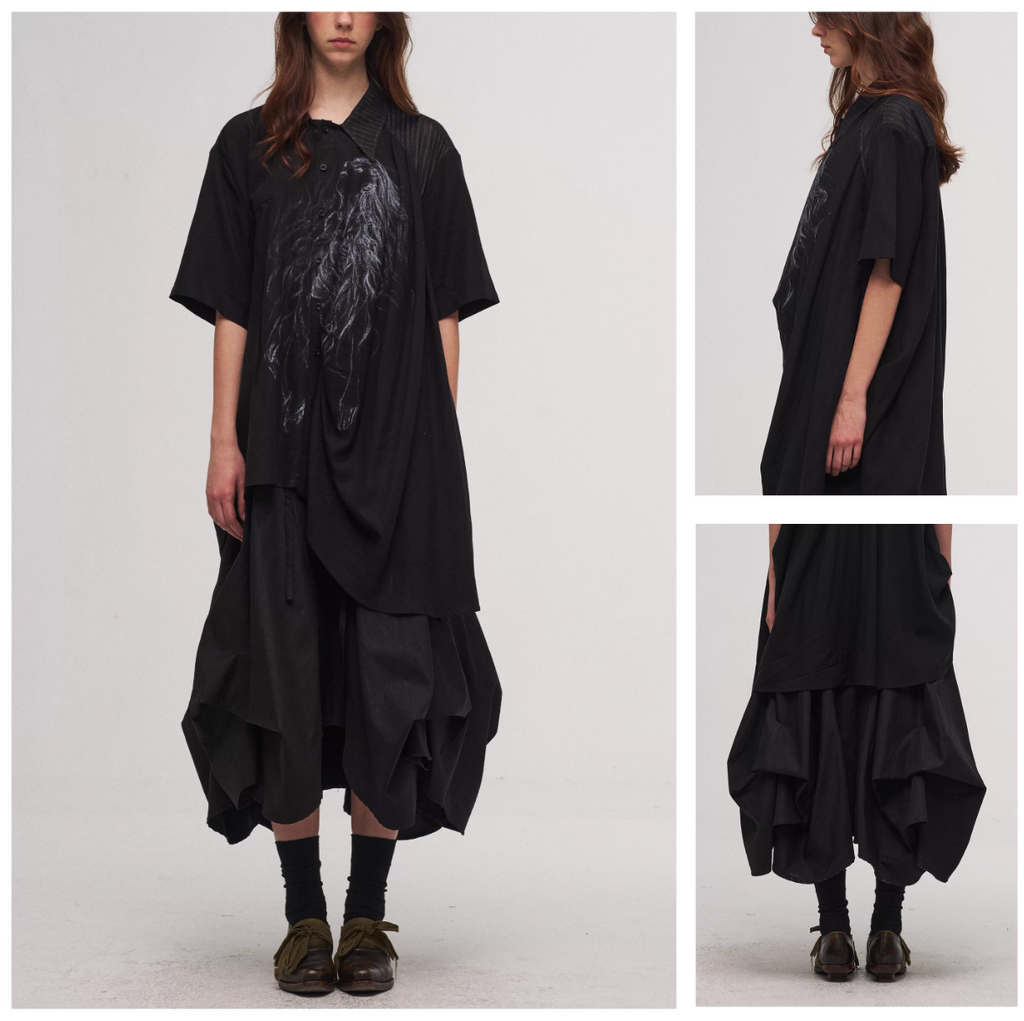 Tulip Skirt in Black Ink