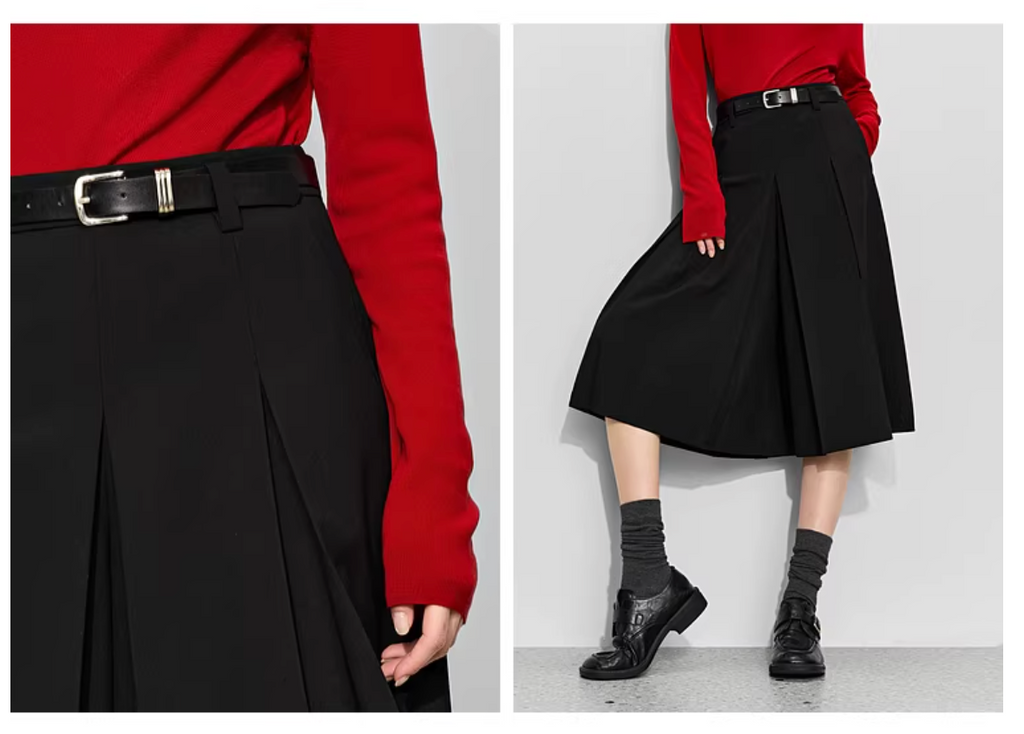 A-Line Pleated Culottes