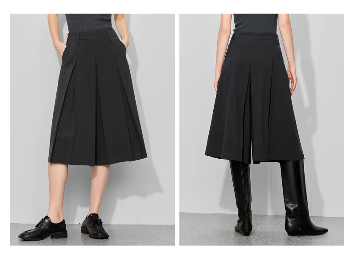 A-Line Pleated Culottes