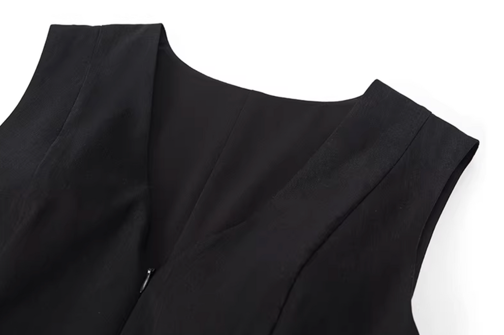 Regenerated Linen Column Dress