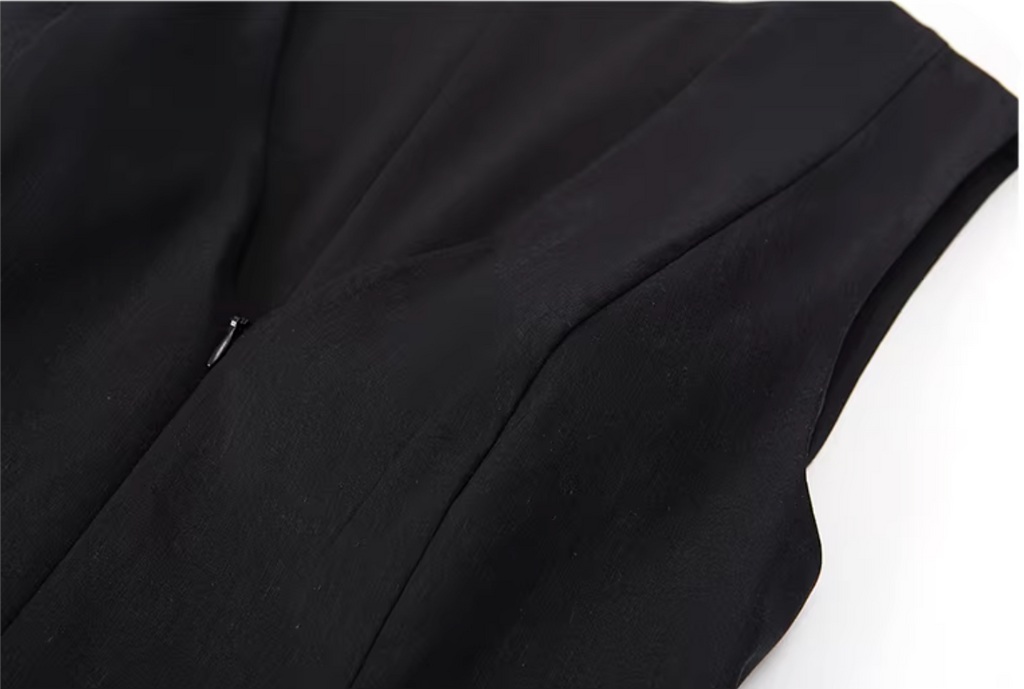 Regenerated Linen Column Dress