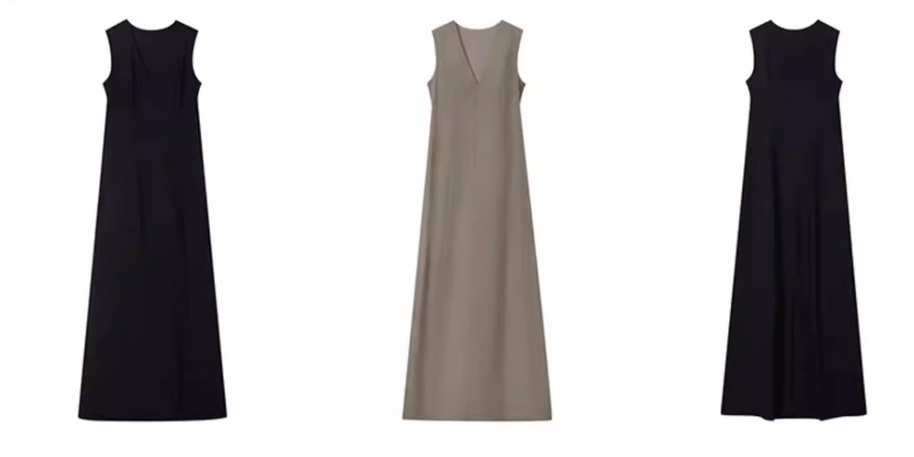 Regenerated Linen Column Dress