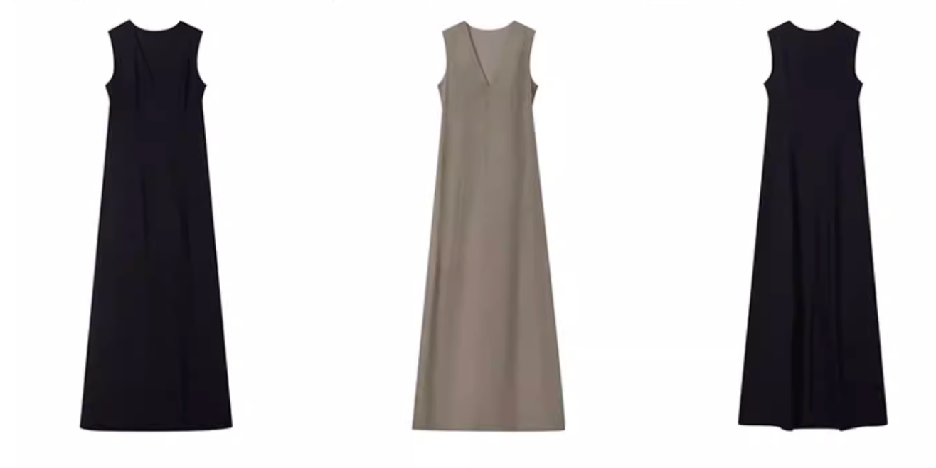 Regenerated Linen Column Dress