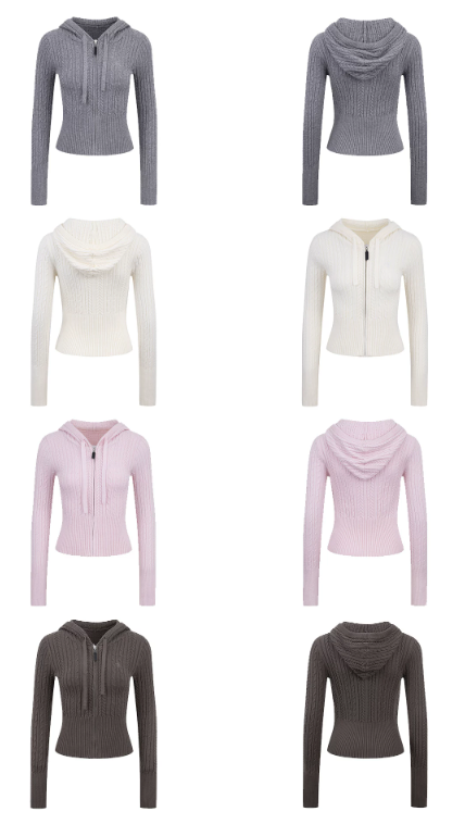 Collegiate Cable Knit Hoodie