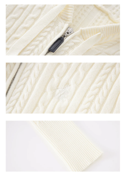 Collegiate Cable Knit Hoodie