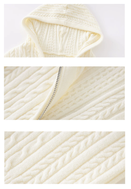 Collegiate Cable Knit Hoodie