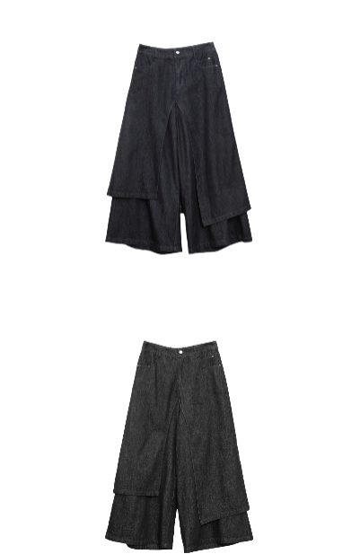 Split-Level Skirt Pants