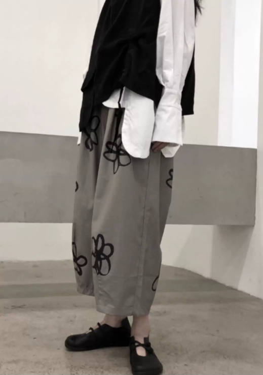 Doodle Bloom Cropped Trousers