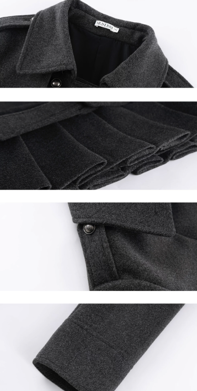 Miranda Double-Breasted Pleat Coat Dress