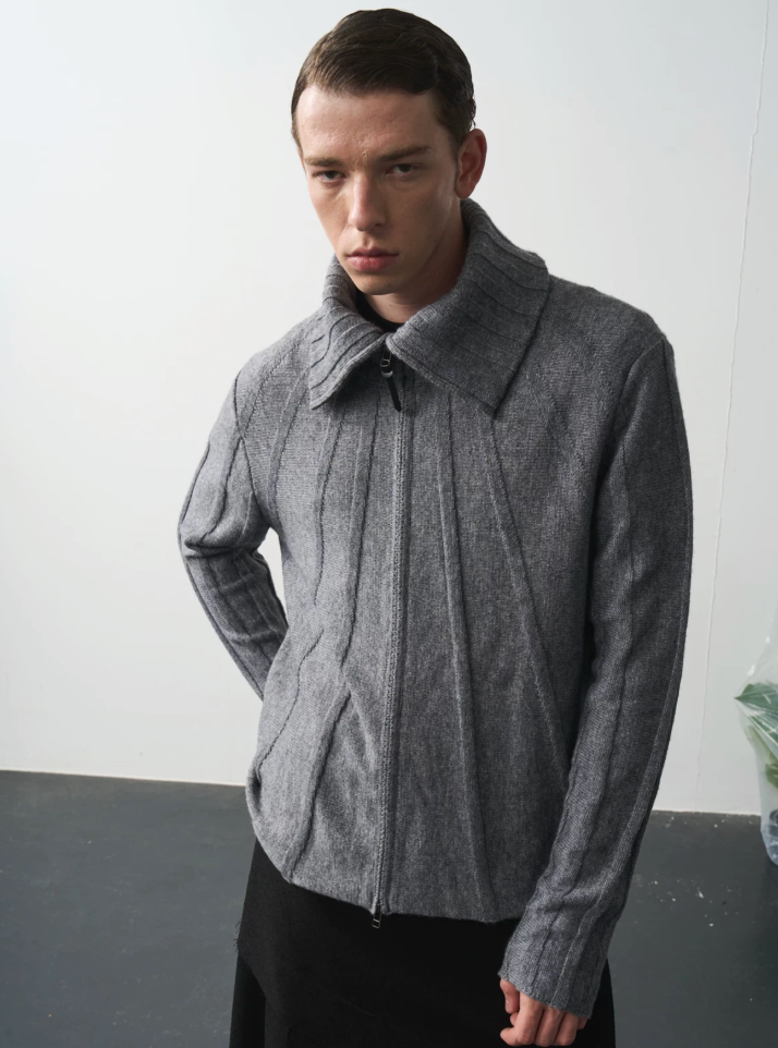 Schema Rib Knit Cardigan